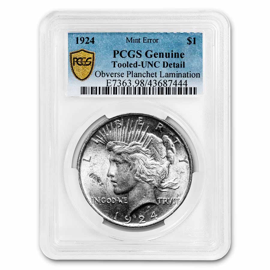 Buy 1924 Peace Dollar PCGS Genuine (Mint Error)