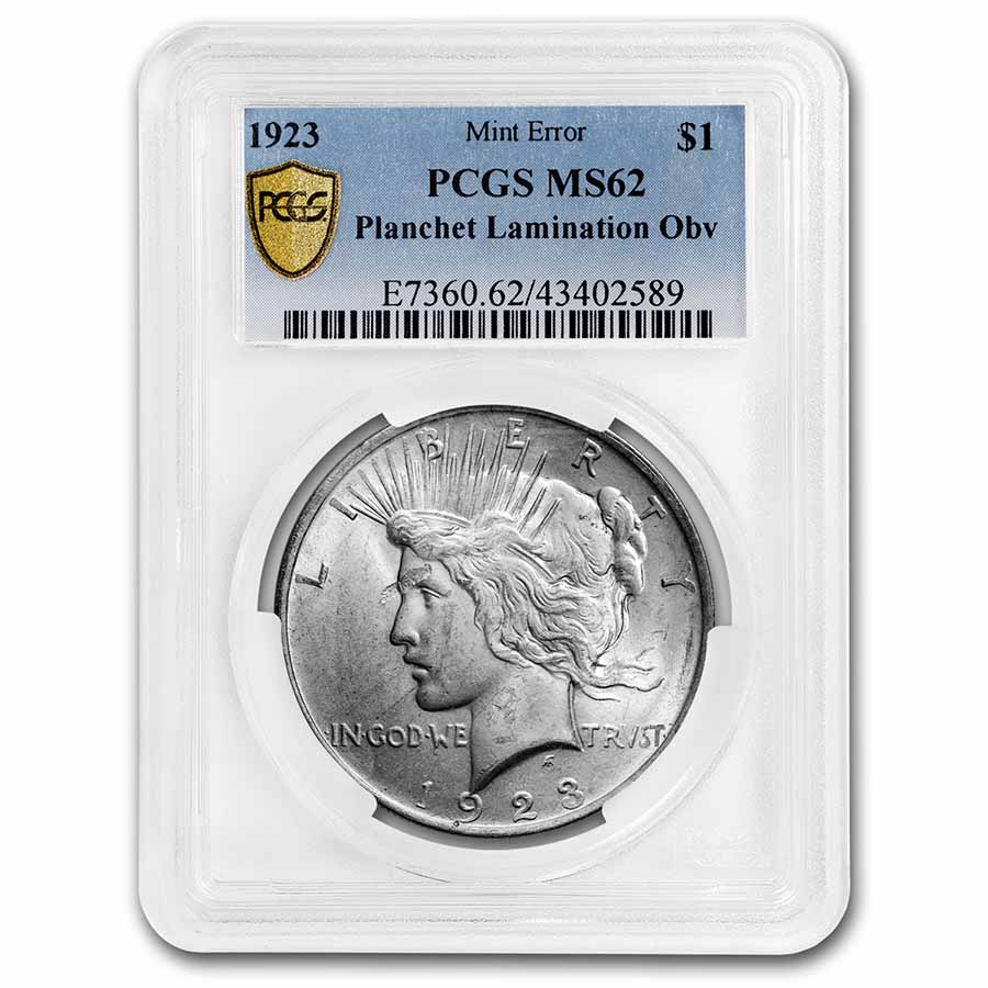Buy 1923 Peace Dollar MS62 PCGS (Mint Error)