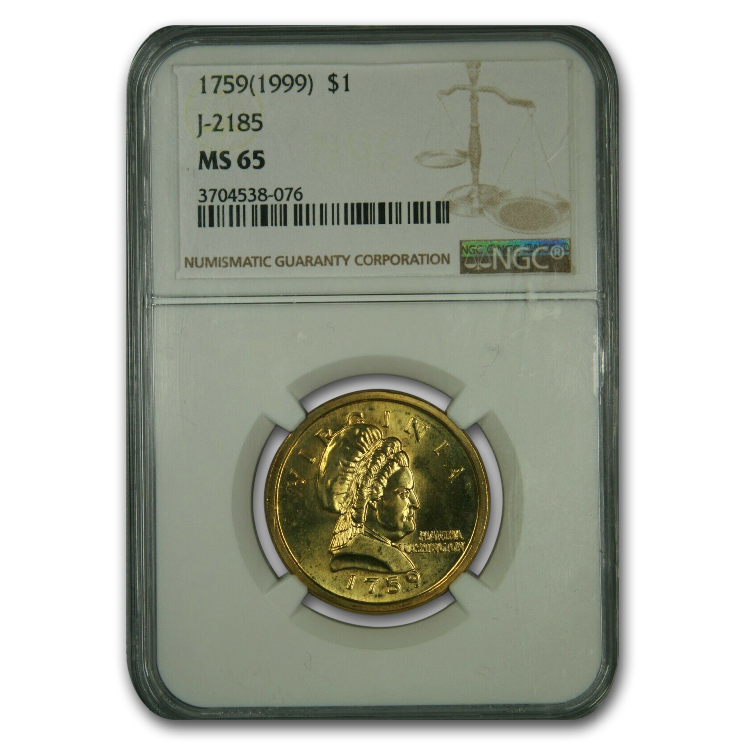 Buy 1759 $1 Medalet Pattern MS-65 NGC (J-2185)