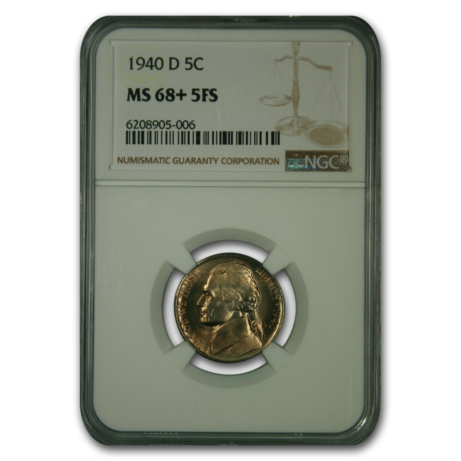 Buy 1940-D Jefferson Nickel MS-68+ NGC (FS)
