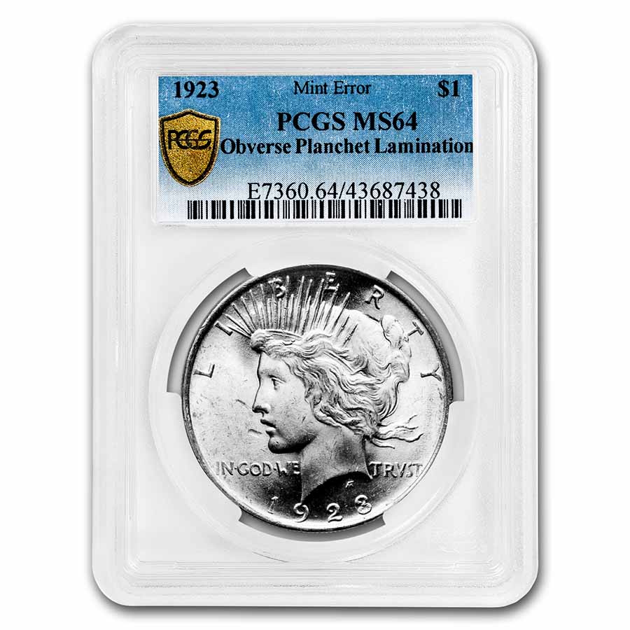 Buy 1923 Peace Dollar MS-64 PCGS (Mint Error)