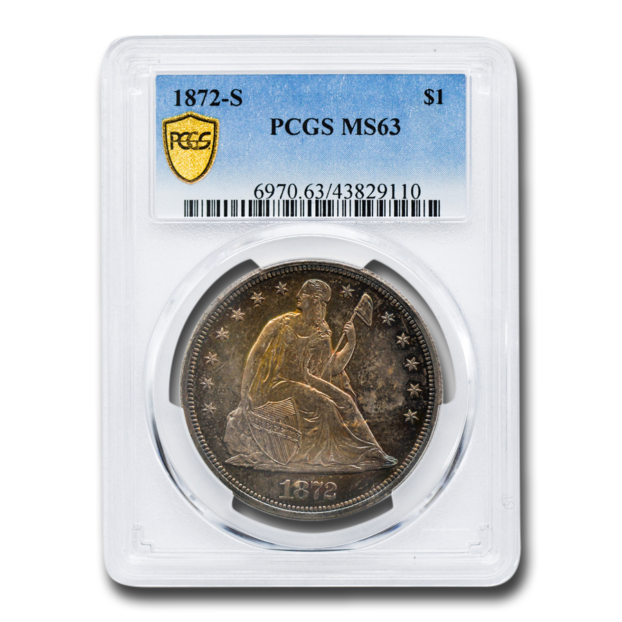 Buy 1872-S Liberty Seated Dollar MS-63 PCGS