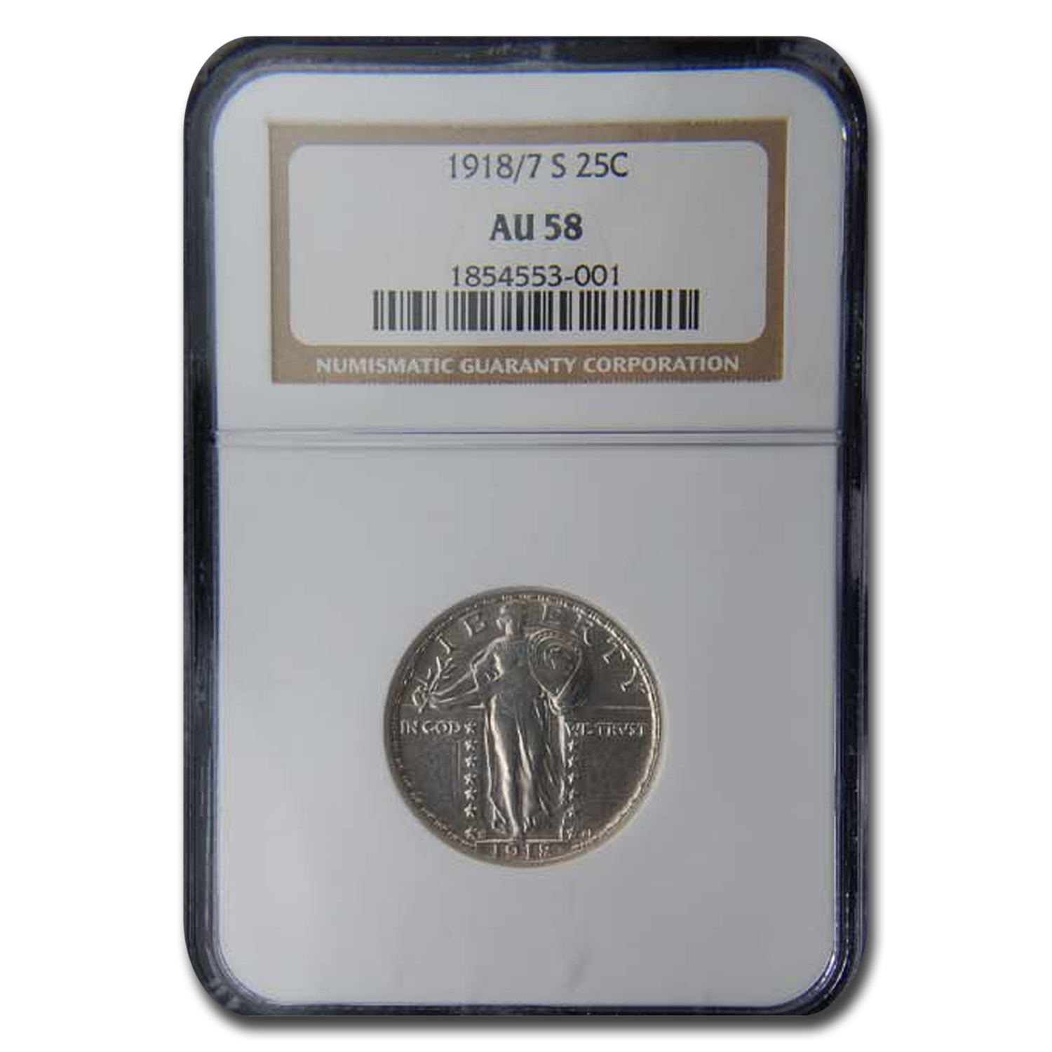 Buy 1918-S Standing Liberty Quarter AU-58 NGC