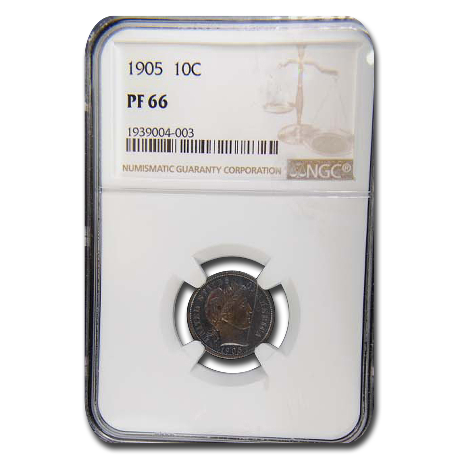 Buy 1905 Barber Dime PF-66 NGC