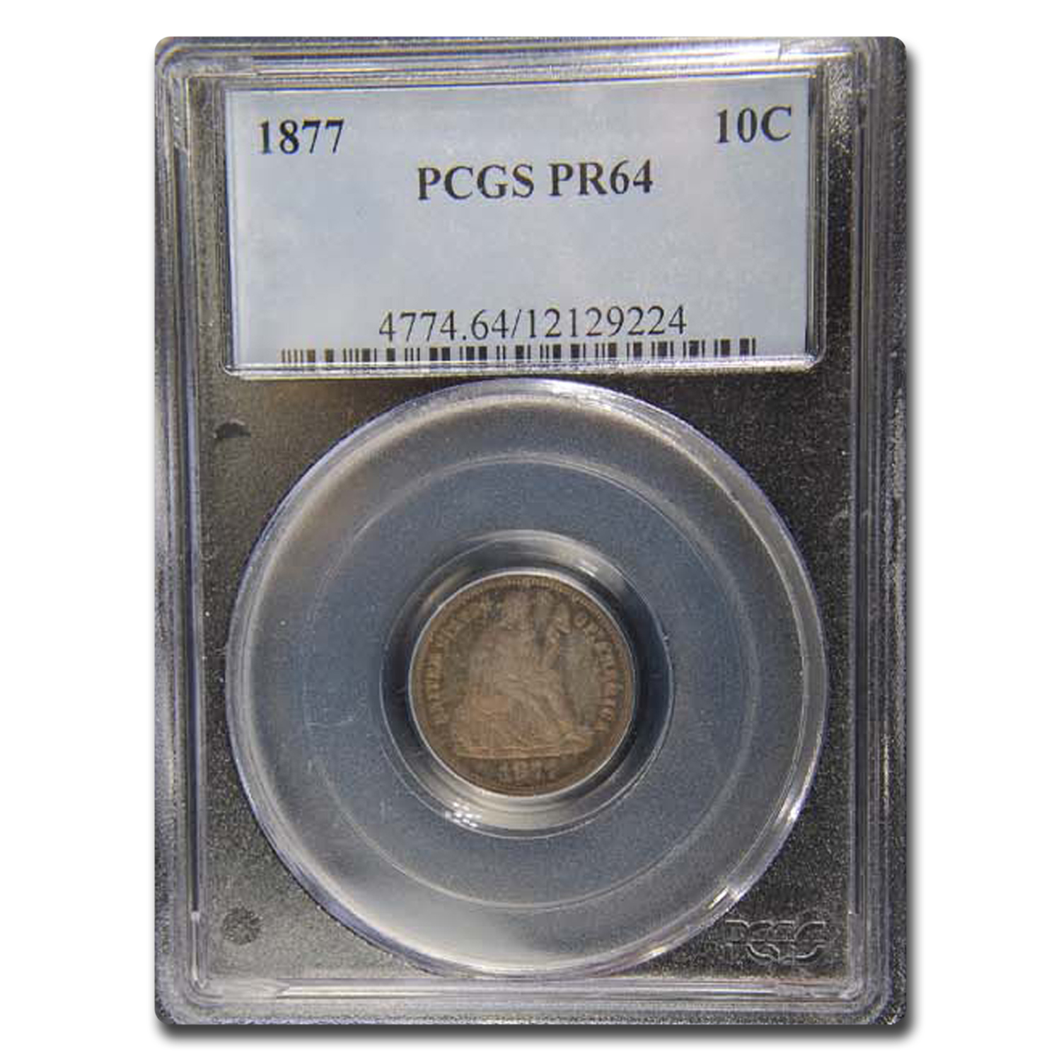 Buy 1877 Liberty Seated Dime PR-64 PCGS - Click Image to Close