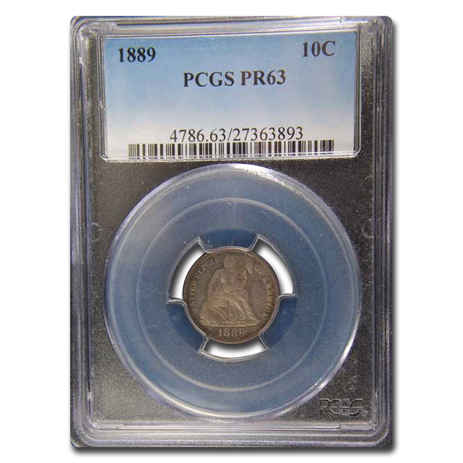 Buy 1889 Liberty Seated Dime PR-63 PCGS - Click Image to Close