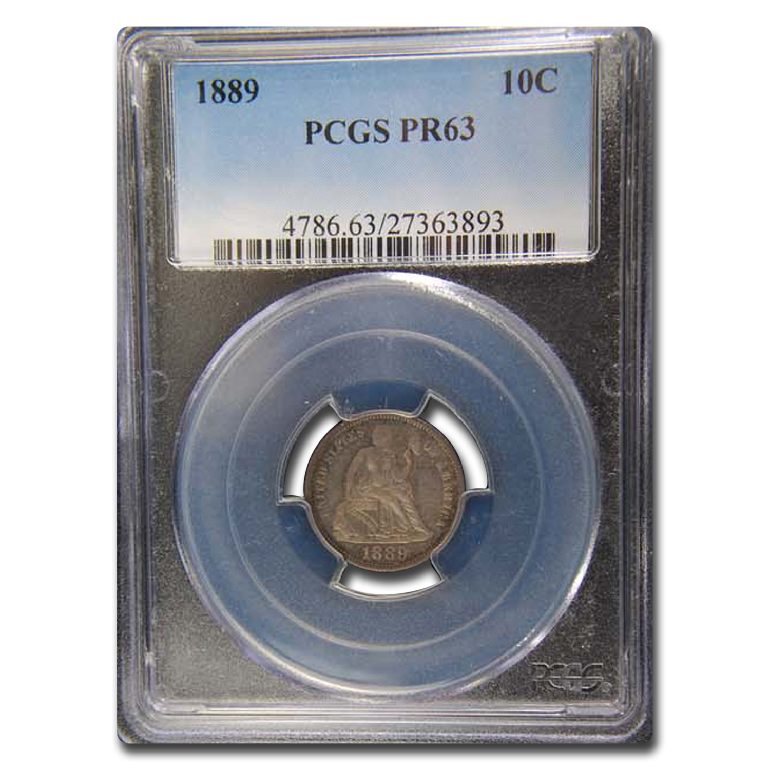 Buy 1889 Liberty Seated Dime PR-63 PCGS