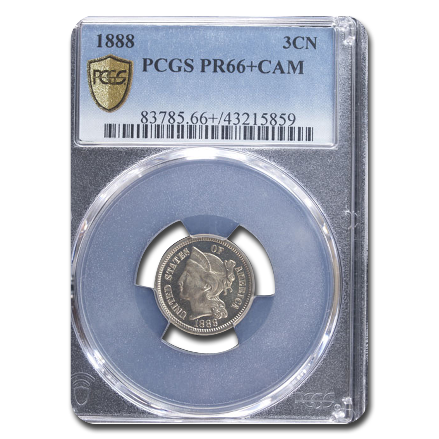Buy 1888 Three Cent Nickel PR-66 Cameo+ PCGS