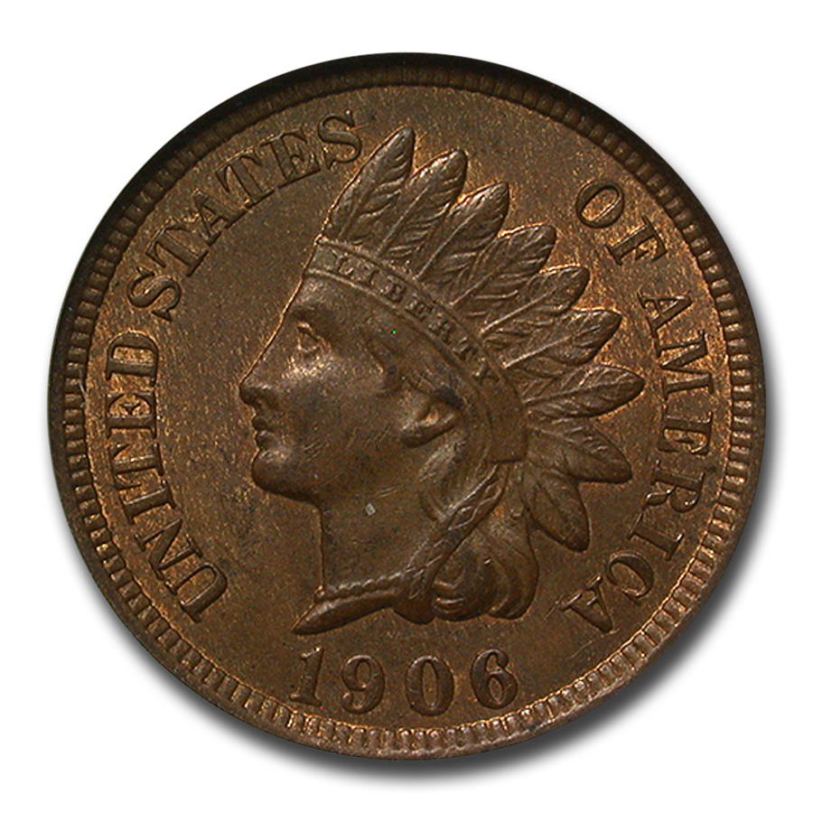 Buy 1906 Indian Head Cent MS-64 NGC (Brown)