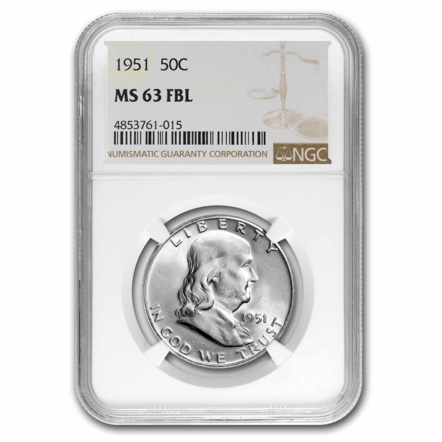 Buy 1951 Franklin Half Dollar MS-63 NGC (FBL) - Click Image to Close