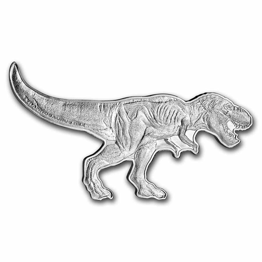 Buy 2021 RCM 2 oz Ag $5 Dinos of NA Tyrannosaur Rex