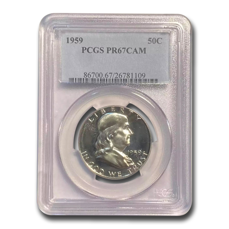 Buy 1959 Franklin Half Dollar PR-67 Cameo PCGS