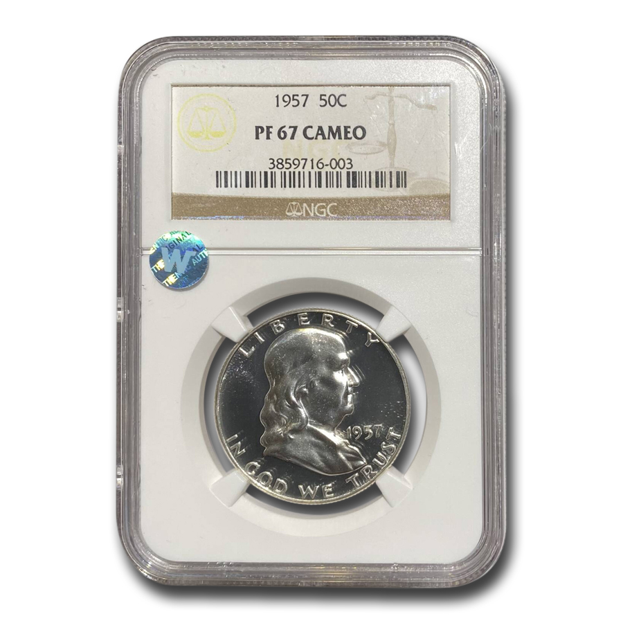 Buy 1957 Franklin Half Dollar PF-67 Cameo NGC