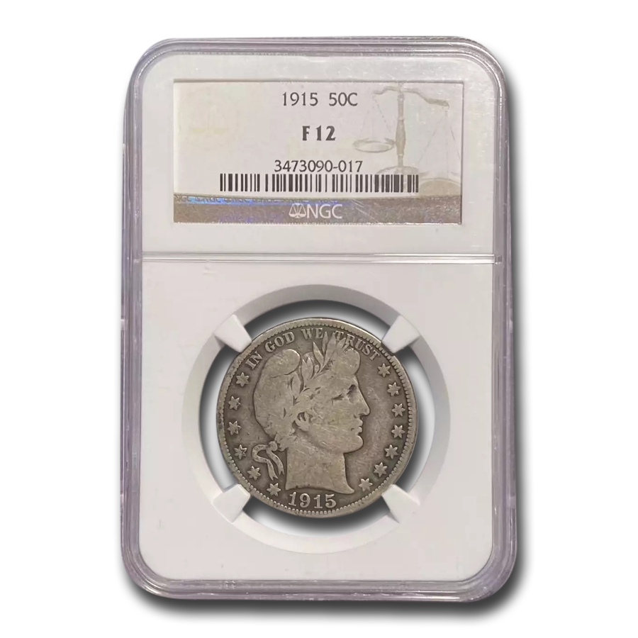 Buy 1915 Barber Half Dollar Fine-12 NGC