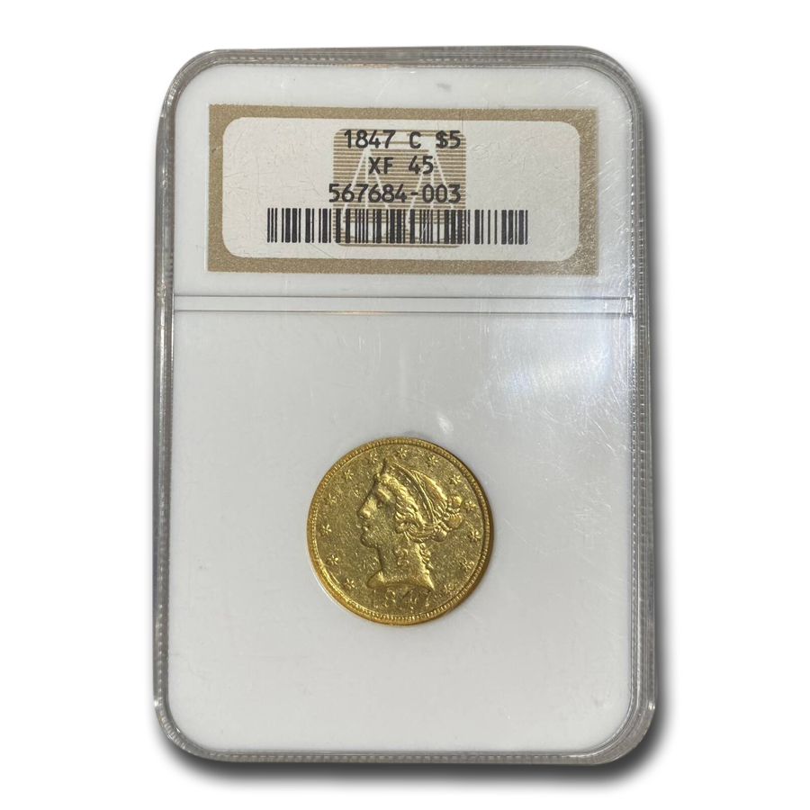 Buy 1847-C $5 Liberty Gold Half Eagle XF-45 NGC