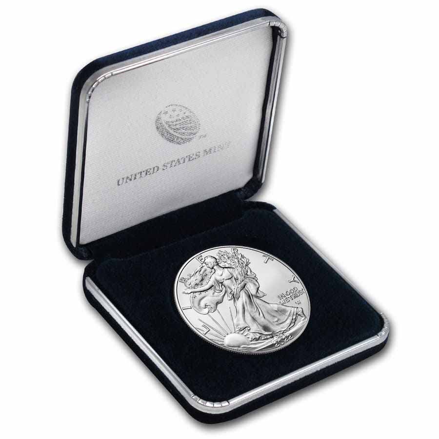 Buy 2022 1 oz American Silver Eagle BU - w/U.S. Mint Box