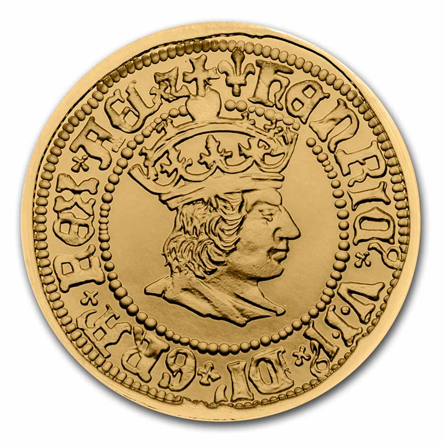 2022 5 oz Gold British Monarchs King Henry VII Prf (w/ Box & COA) - Click Image to Close