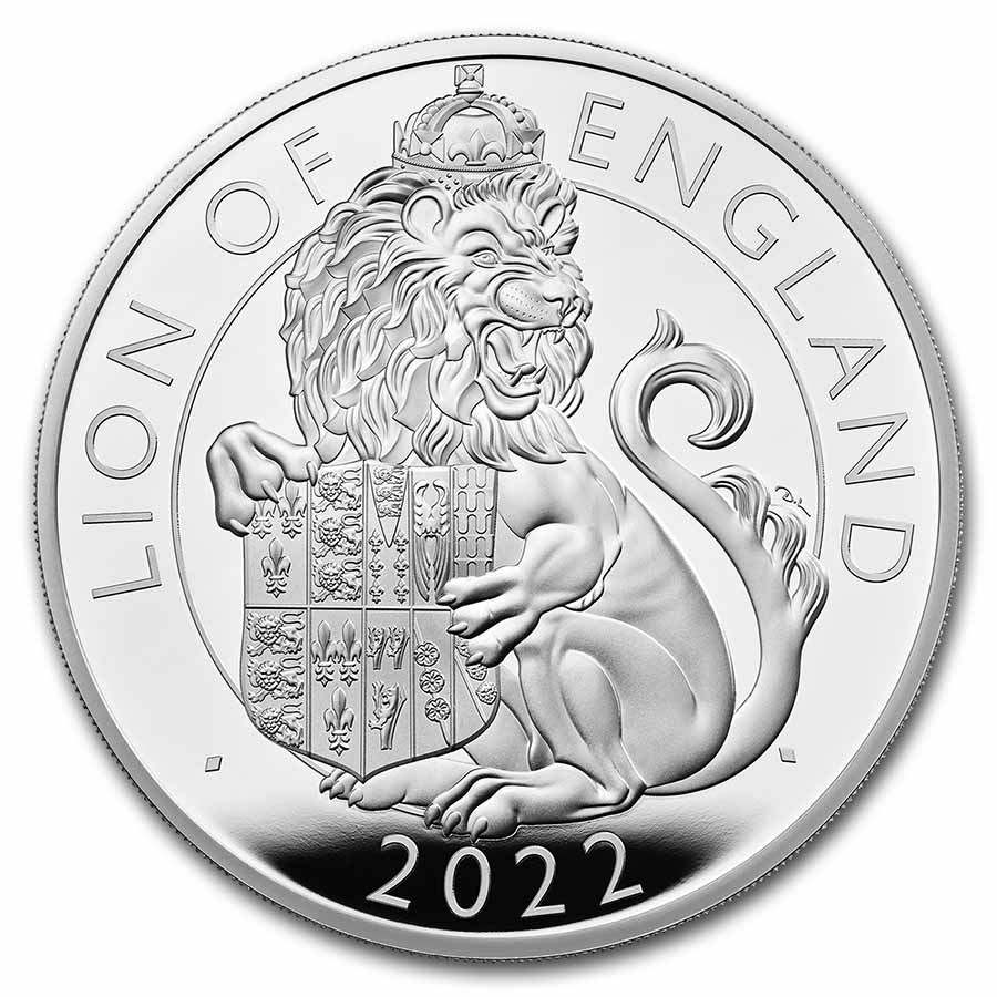 Buy 2022 10 oz Silver Royal Tudor Beasts Lion of England (Box/COA)