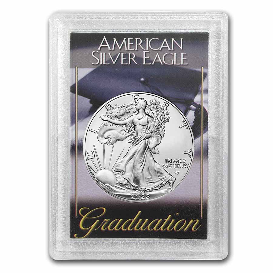 Buy 2022 1 oz Silver Eagle - w/Harris Holder, Graduation Design