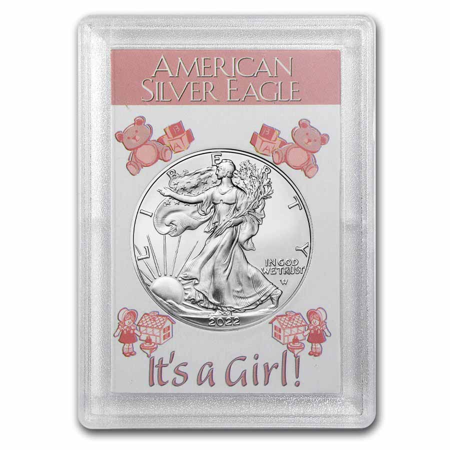 Buy 2022 1 oz Silver Eagle - w/Harris Holder, It's A Girl! Design