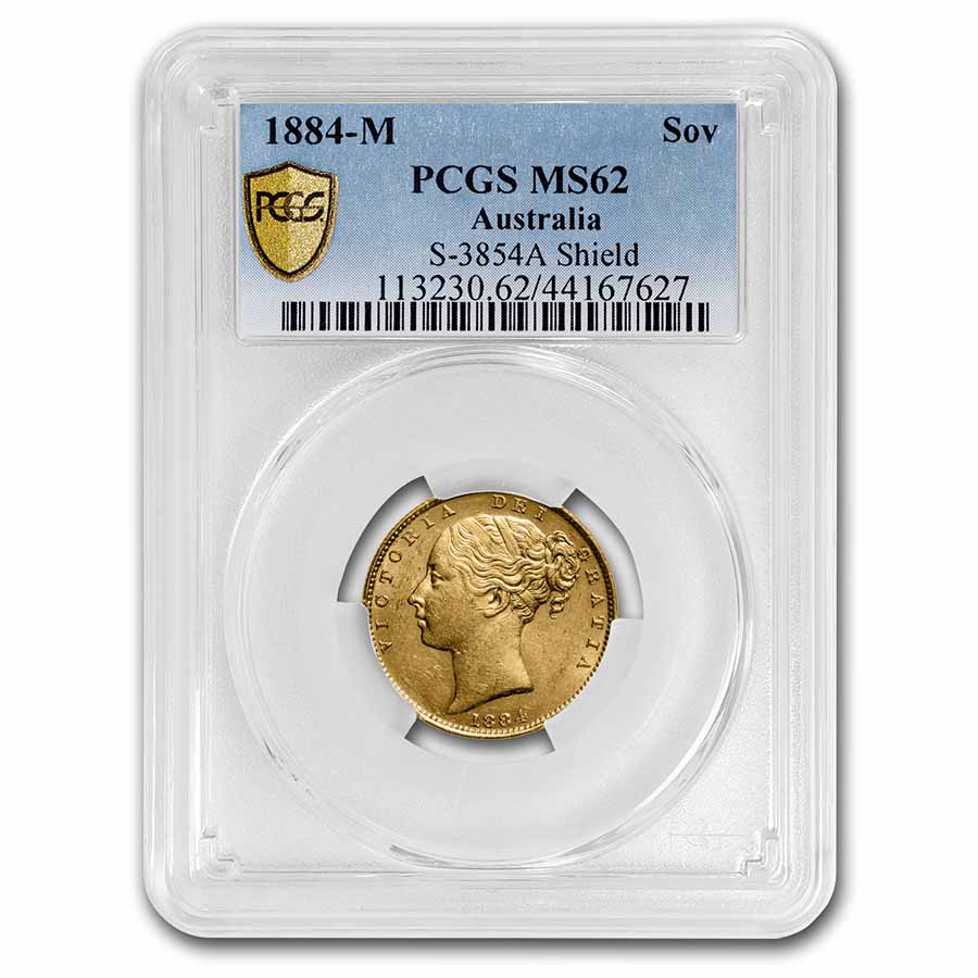 Buy 1884-M Australia Gold Sovereign Victoria MS-62 PCGS