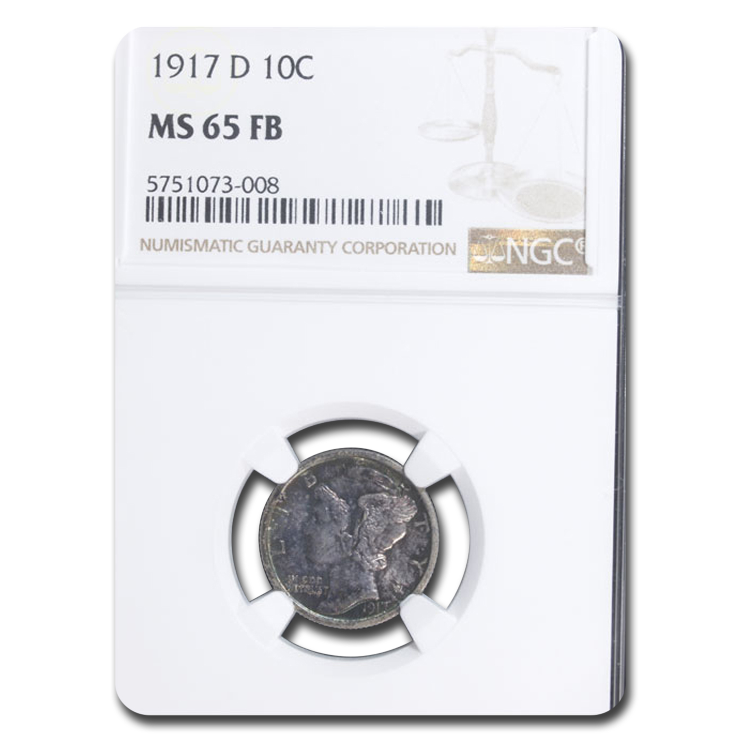 Buy 1917-D Walking Liberty Half Dollar MS-65 NGC (FB)