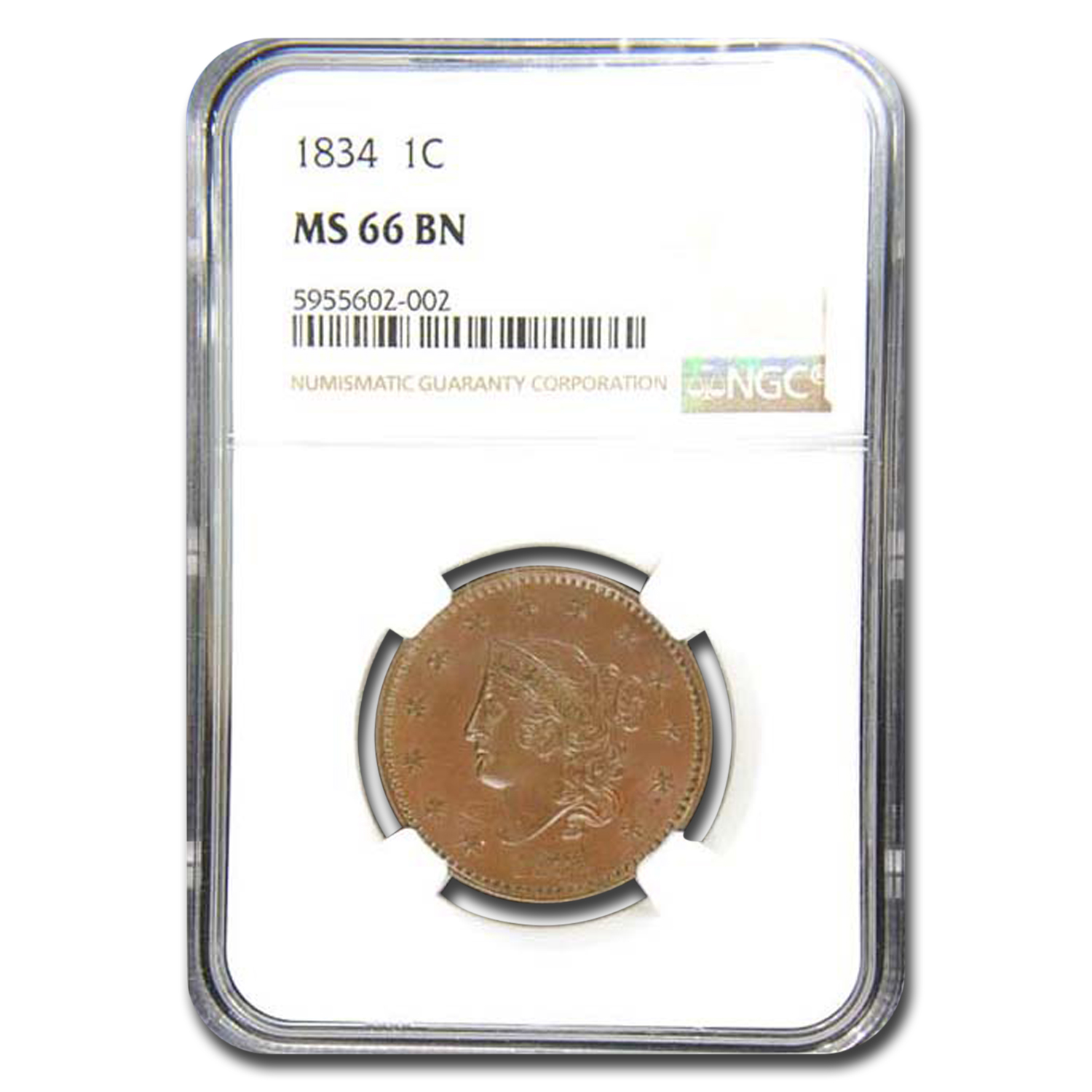 Buy 1834 Large Cent MS-66 NGC (Brown)