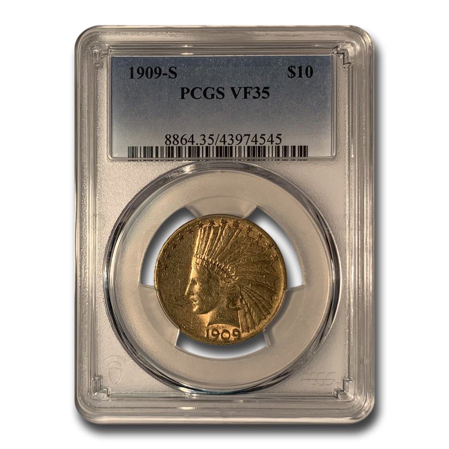 Buy 1909-S $10 Indian Gold Eagle VF-35 PCGS