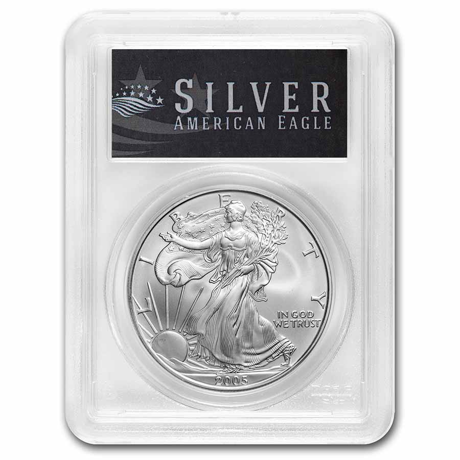 Buy 2005 American Silver Eagle MS-69 PCGS (Black Label)
