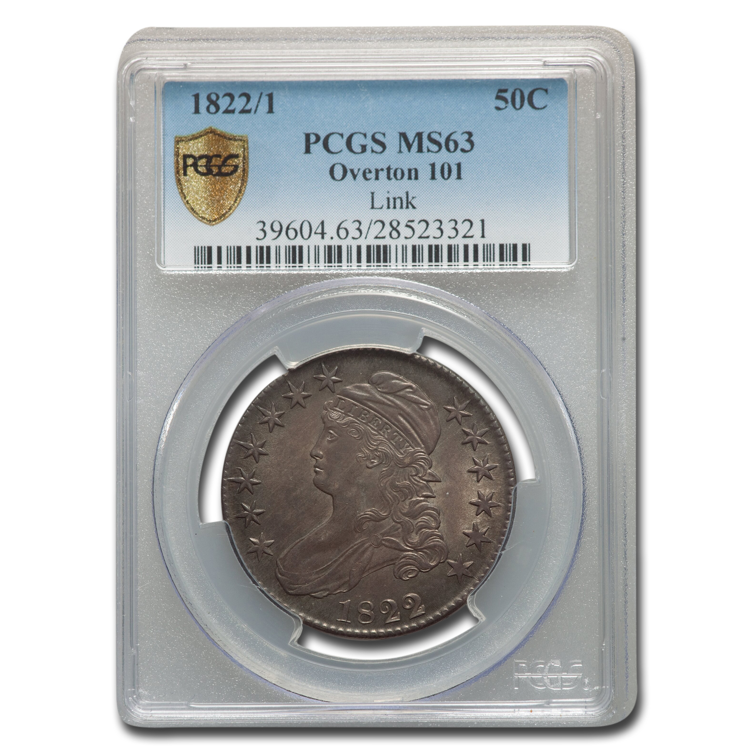 Buy 1822/1 Capped Bust Half Dollar MS-63 PCGS (Overton 101)