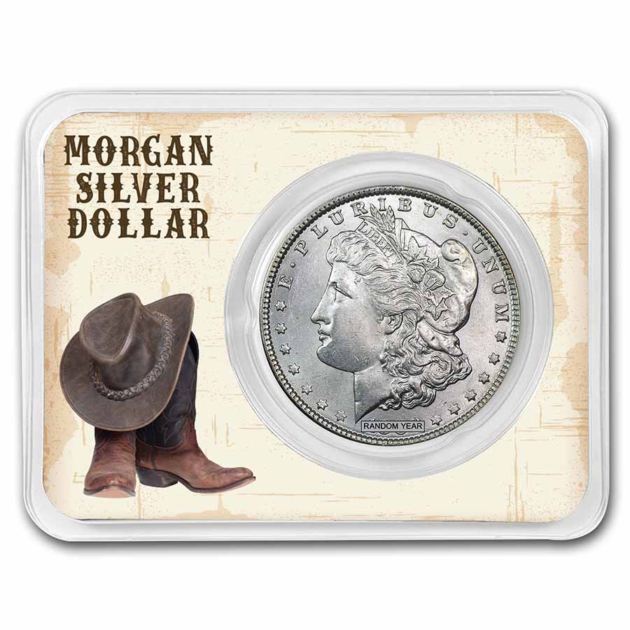 Buy 1878-1904 Morgan Silver Dollar Boot & Hat Card BU