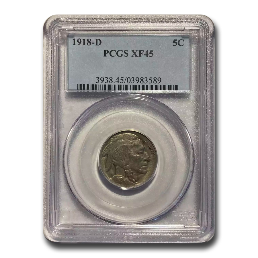 Buy 1918-D Buffalo Nickel XF-45 PCGS