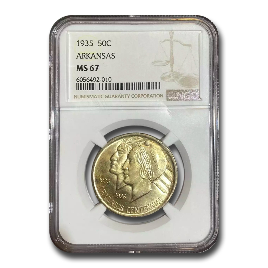 Buy 1935 Arkansas Centennial Commemorative Half Dollar MS-67 NGC