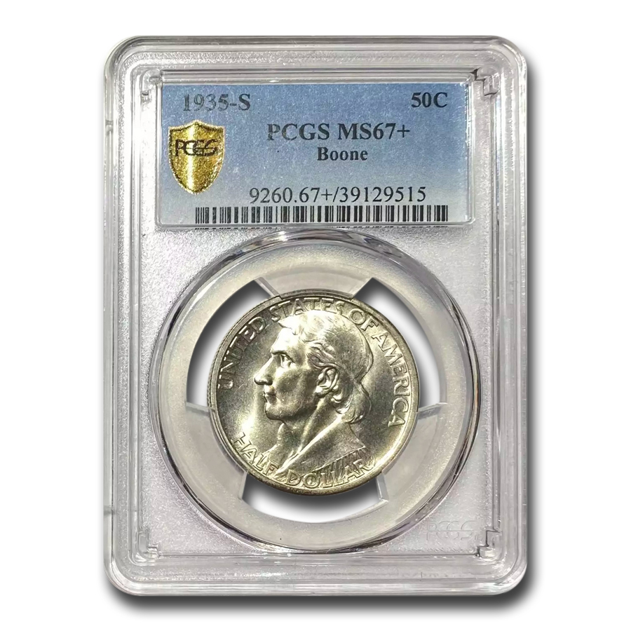 Buy 1935-S Daniel Boone Bicentennial Half Dollar MS-67+ PCGS - Click Image to Close