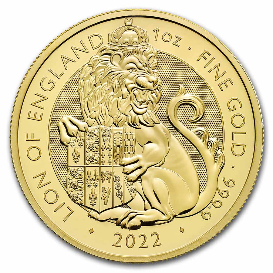 Buy 2022 GB 1 oz Gold The Royal Tudor Beasts The Lion of England - Click Image to Close