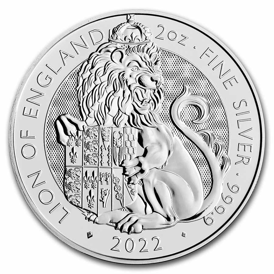 Buy 2022 GB 2 oz Silver The Lion of England - Click Image to Close