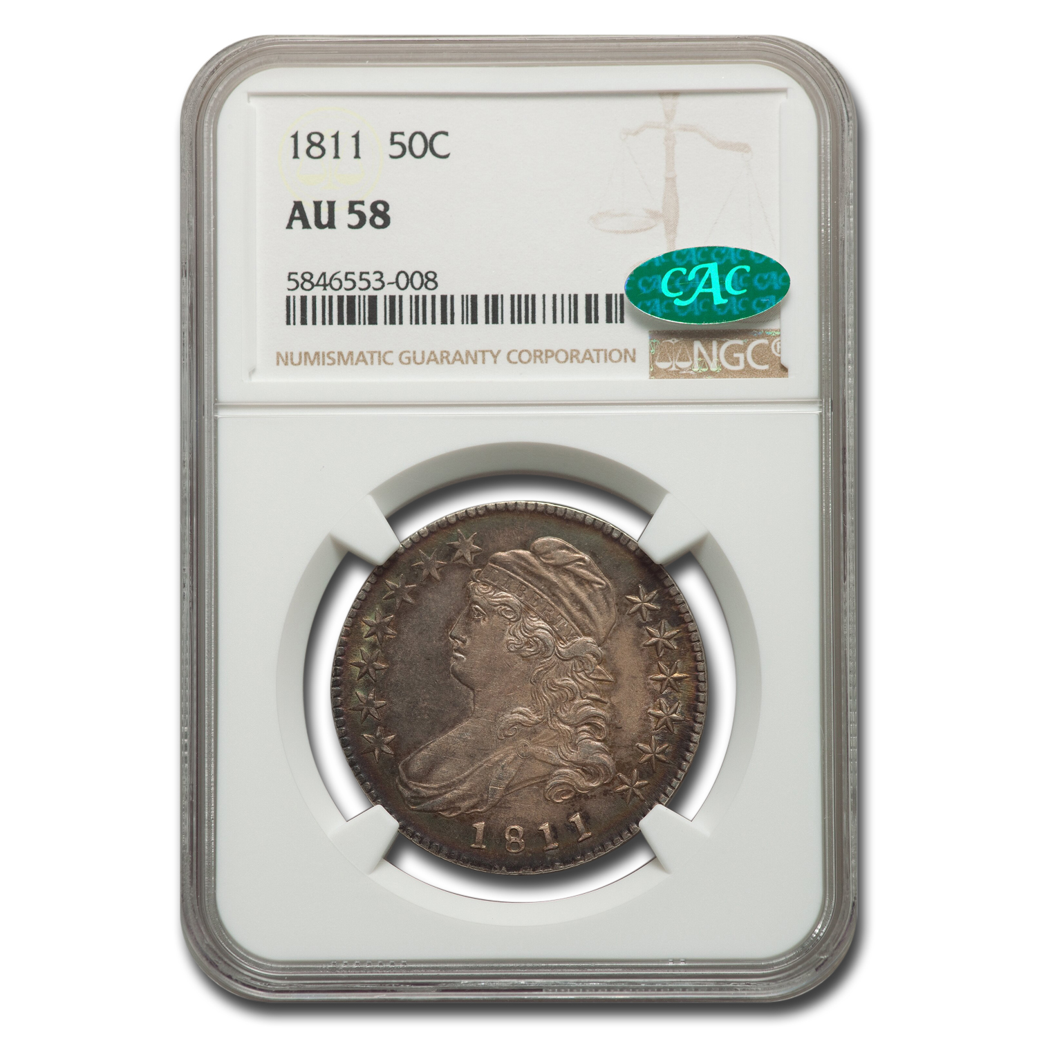 Buy 1811 Capped Bust Half Dollar AU-58 NGC CAC
