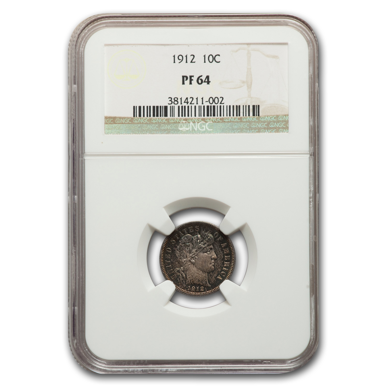 Buy 1912 Barber Dime PF-64 NGC - Click Image to Close