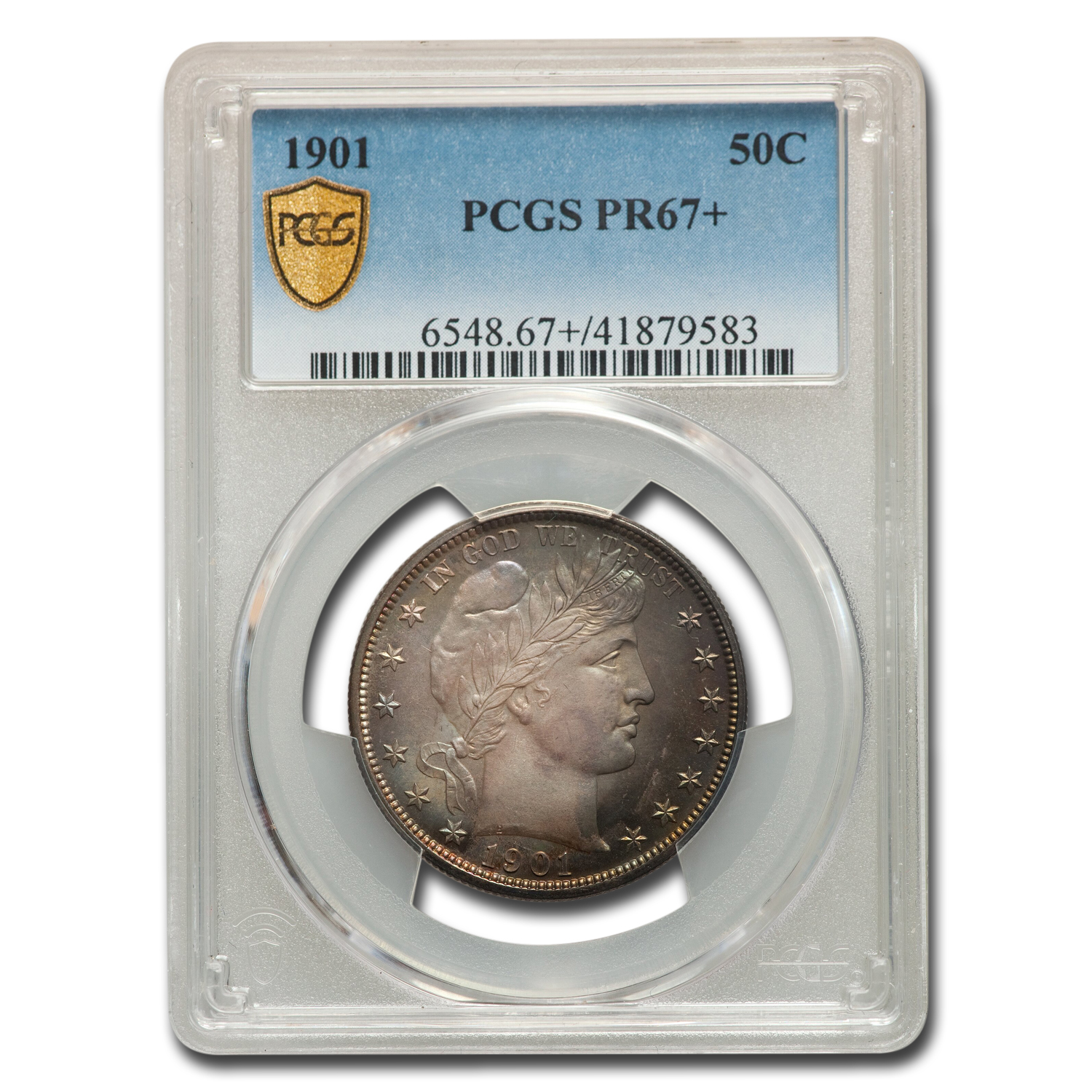 Buy 1901 Barber Half Dollar PR-67+ PCGS - Click Image to Close