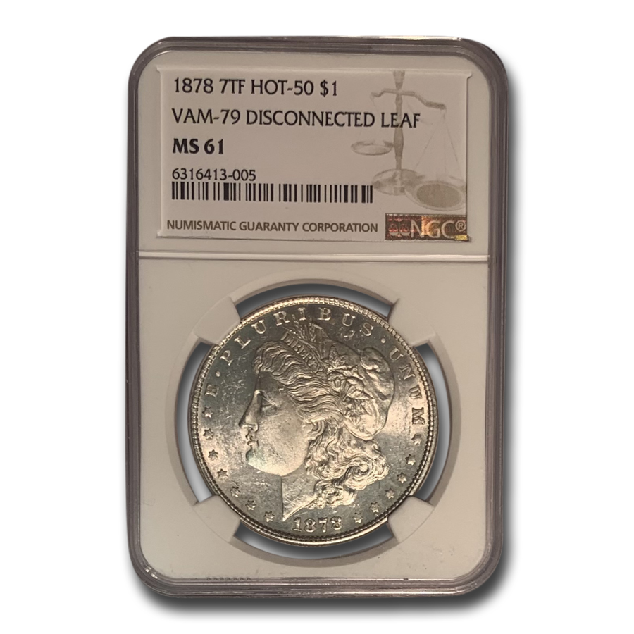 Buy 1878 Morgan Dollar 7 TF MS-61 NGC (VAM-79 Disconnected Leaf)