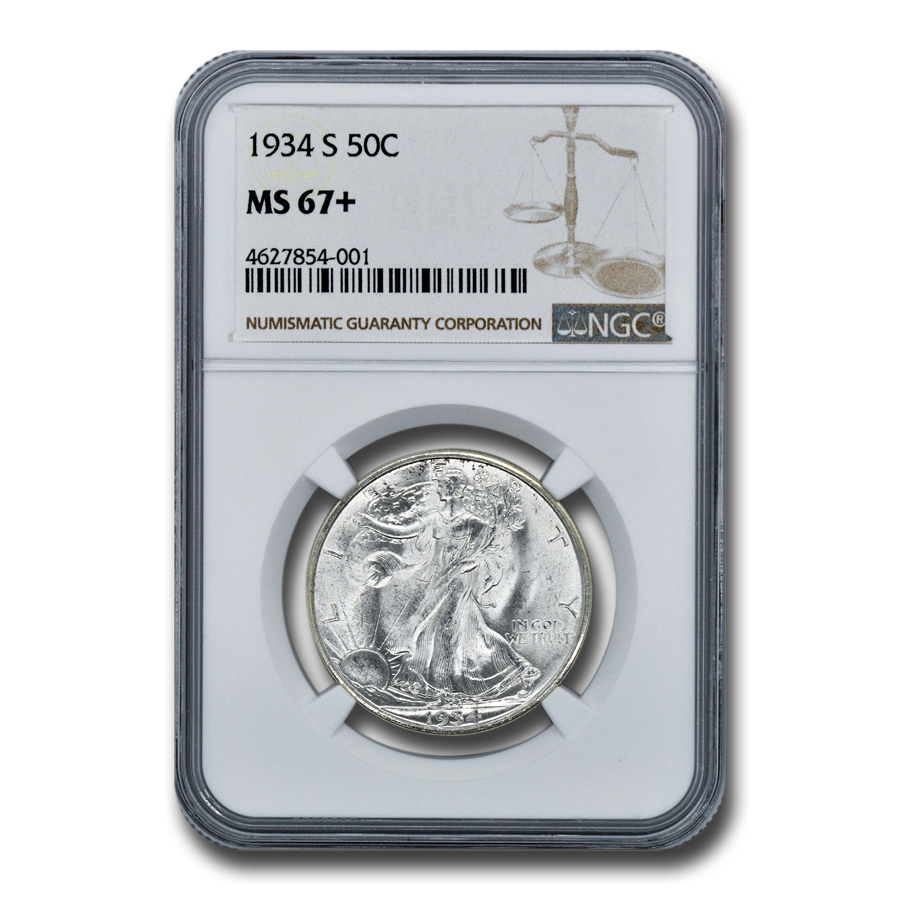 Buy 1934-S Walking Liberty Half Dollar MS-67+ NGC - Click Image to Close