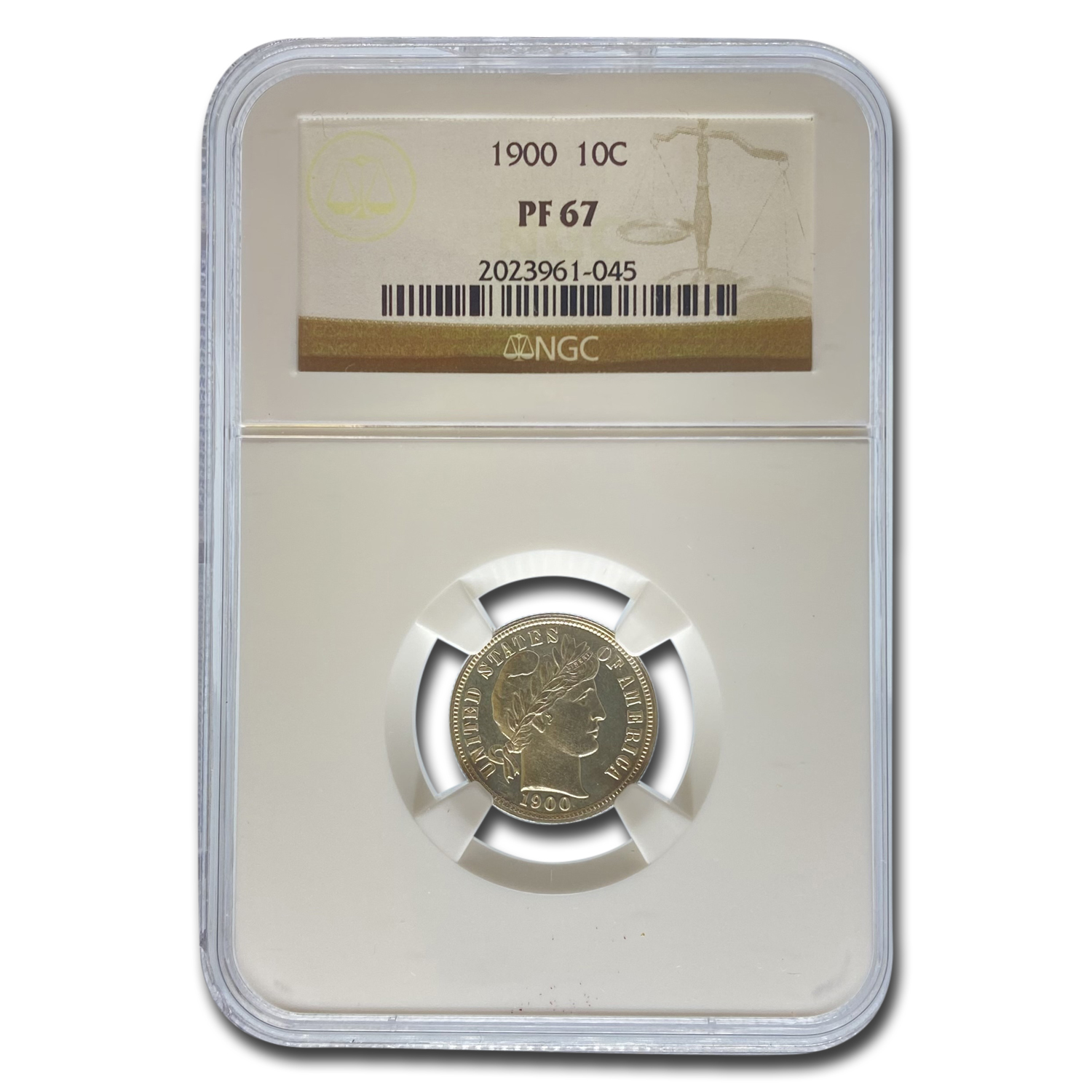 Buy 1900 Barber Dime PF-67 NGC