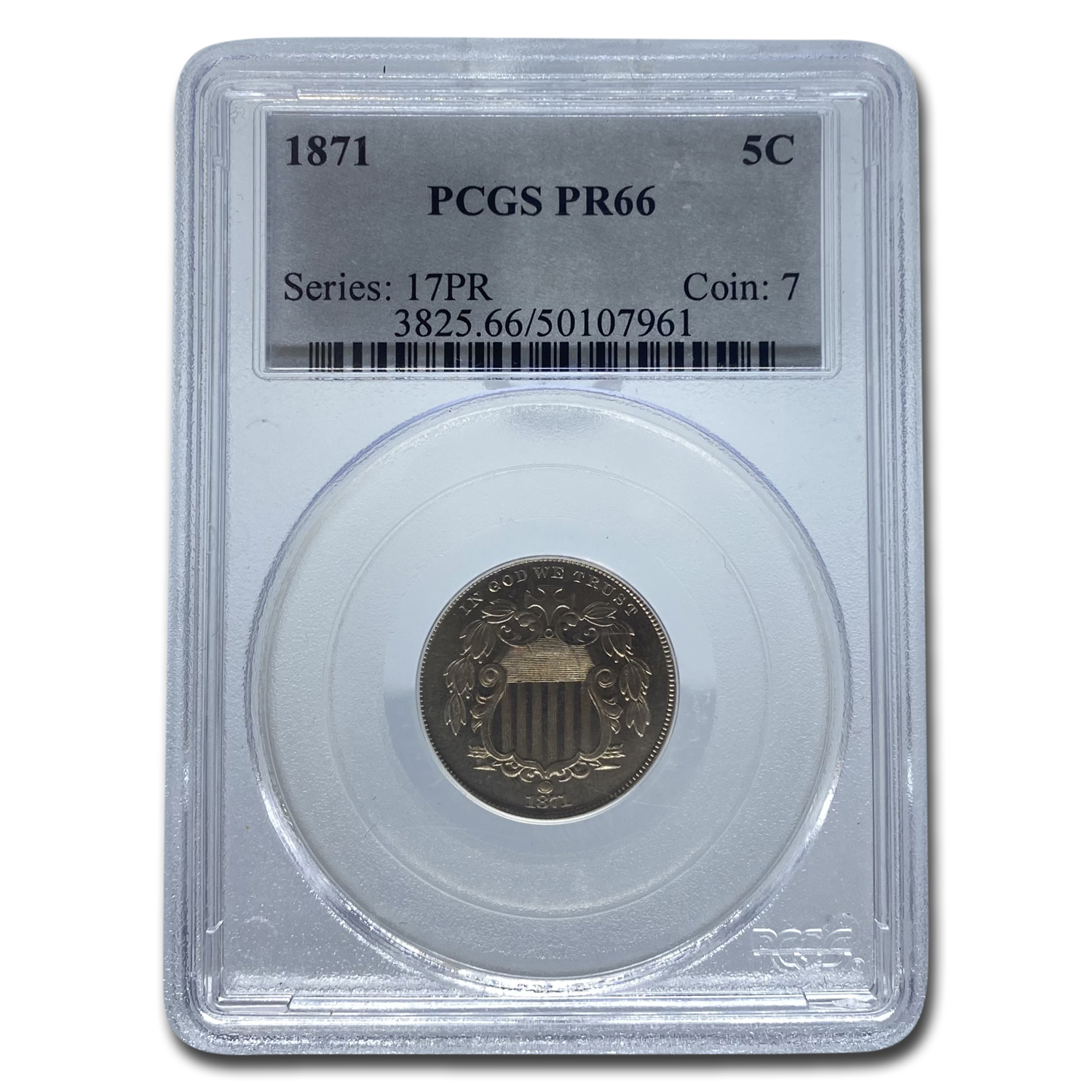 Buy 1871 Shield Nickel PR-66 PCGS