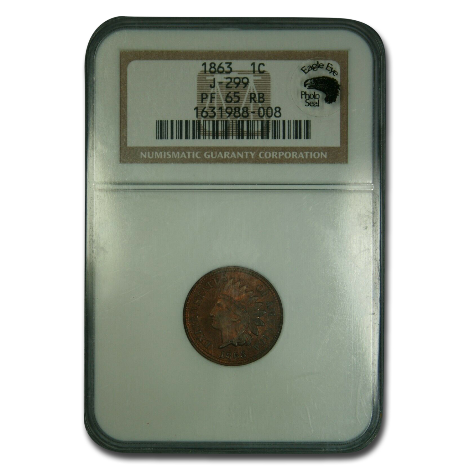 Buy 1863 One Cent Pattern PF-65 NGC (Red/Brown, J-299)