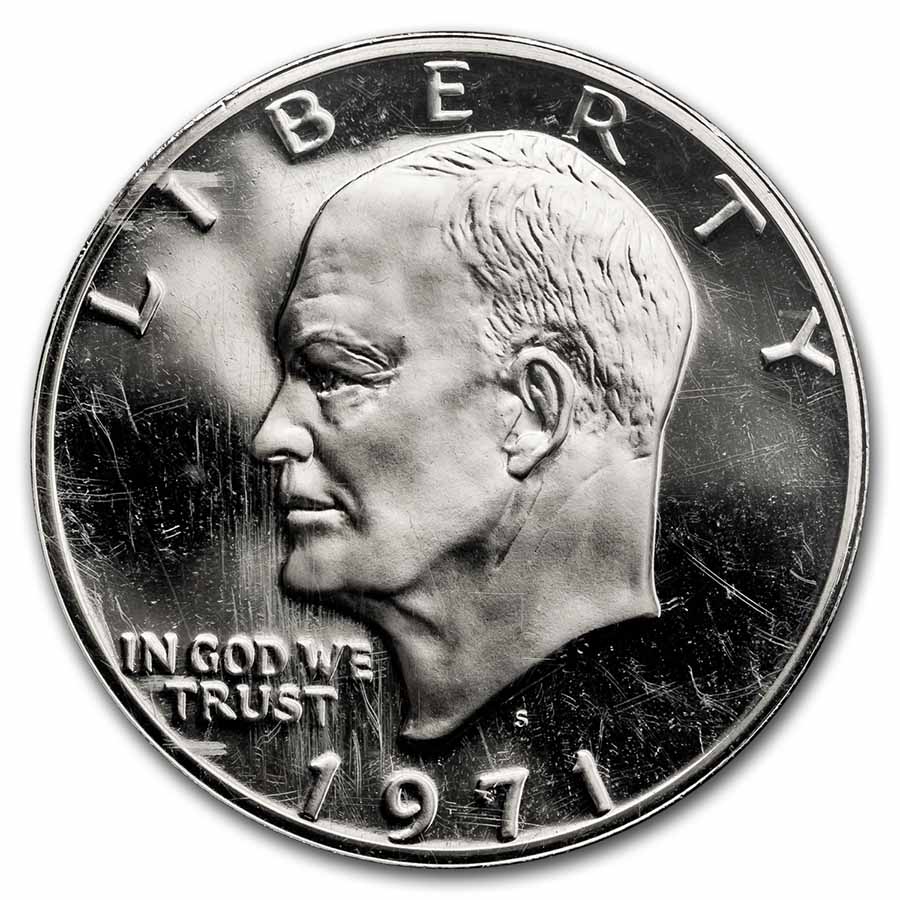 1971-S 40% Silver Eisenhower Dollar Proof (Mint Sealed) - Click Image to Close