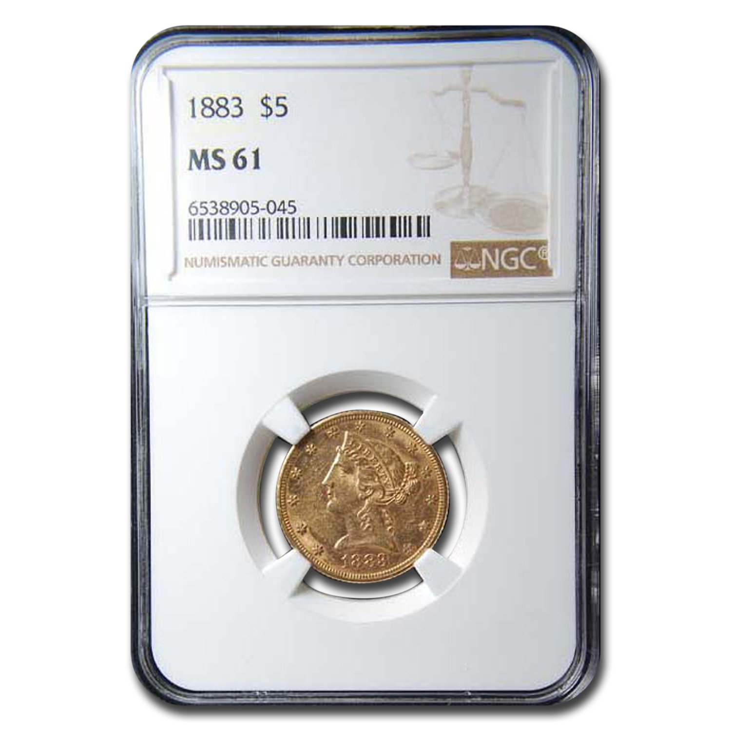 Buy 1883 $5 Liberty Gold Half Eagle MS-61 NGC