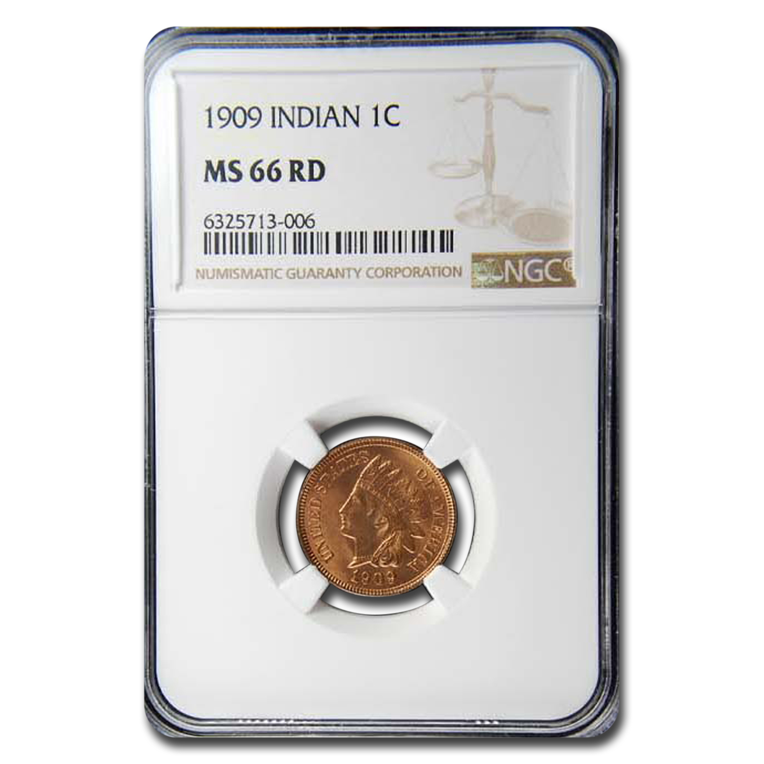 Buy 1909 Indian Head Cent MS-66 NGC (Red)