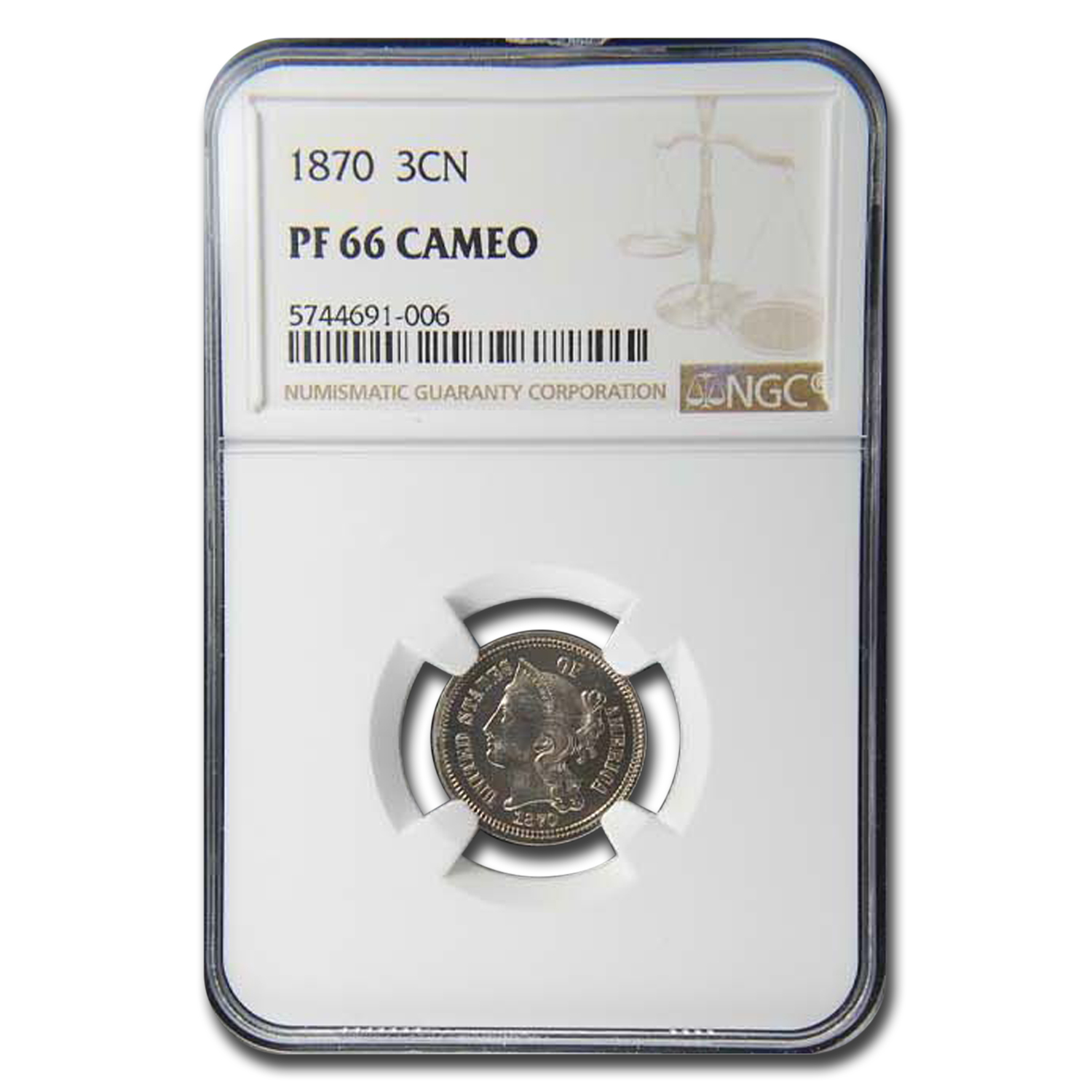 Buy 1870 Half Cent PF-66 Cameo NGC