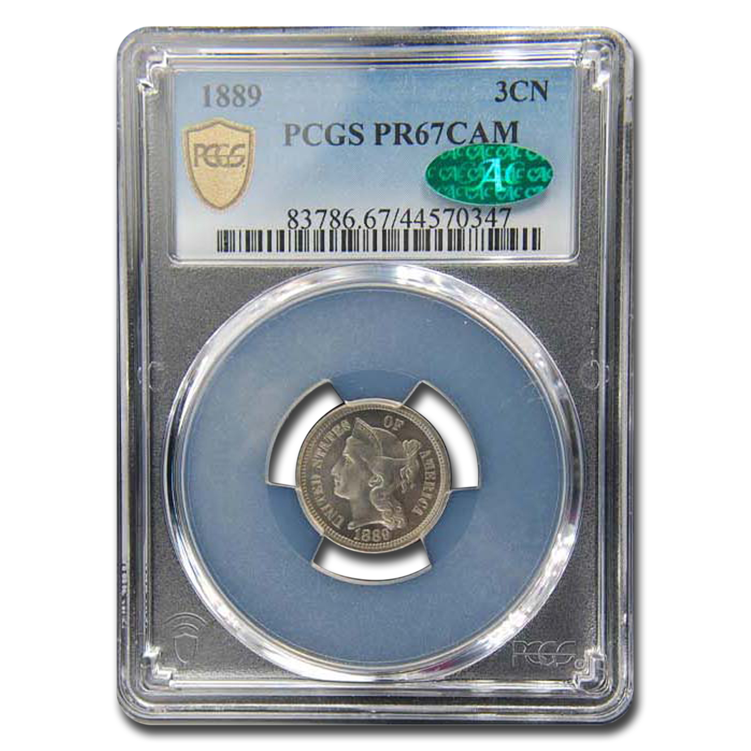 Buy 1889 Three Cent Nickel PR-67 Cameo PCGS CAC - Click Image to Close
