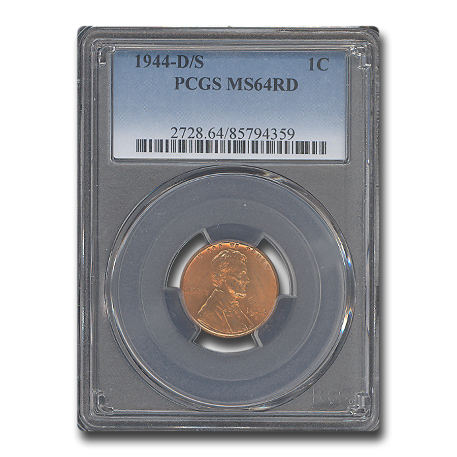 Buy 1944-D/S Lincoln Cent MS-64 PCGS (Red)